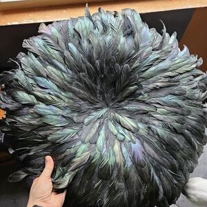 Kirklands Iridescent Feather Juju hat Wall Decor